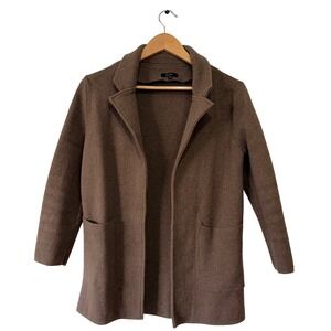 Quince Brown Mongolian Cashmere Long Cardigan Sweater Coat Womens Small